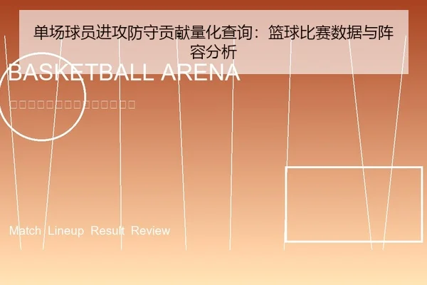 单场球员进攻防守贡献量化查询：篮球比赛数据与阵容分析
